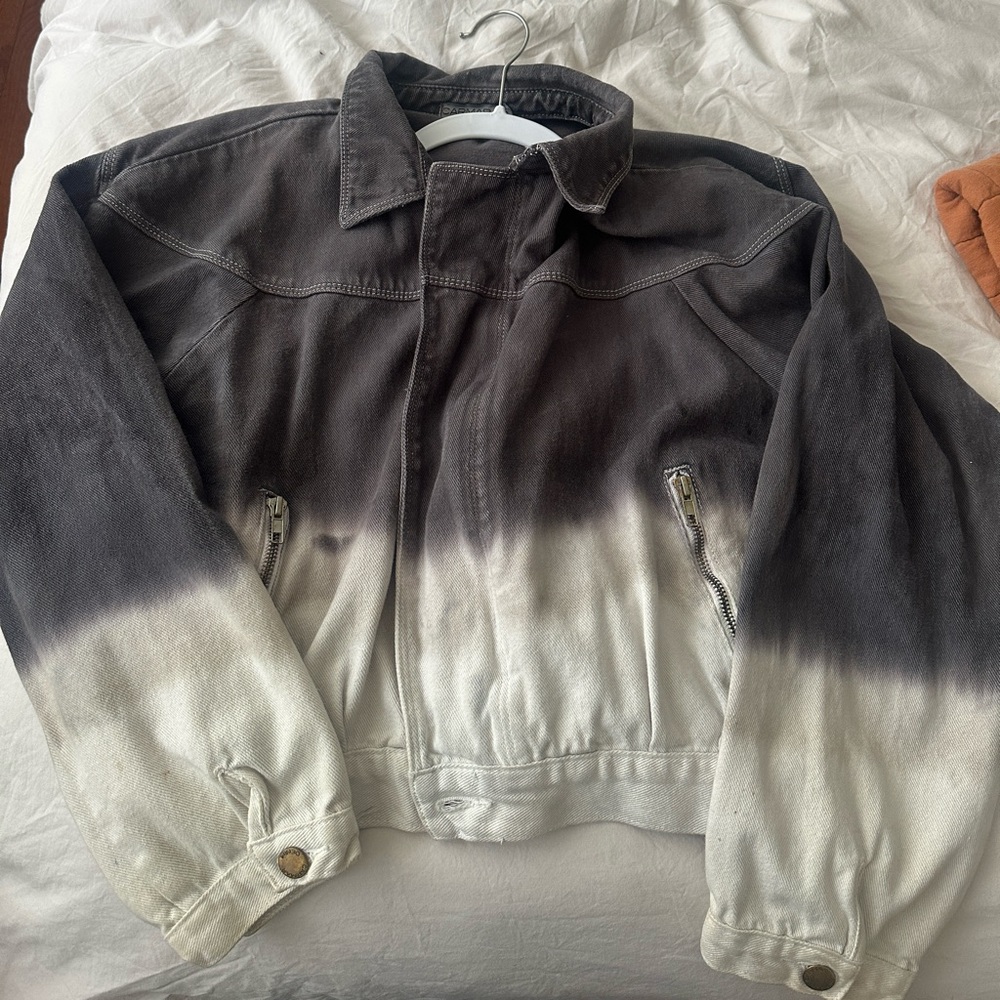 Carmar Cropped Ombré Dyed Denim Jacket